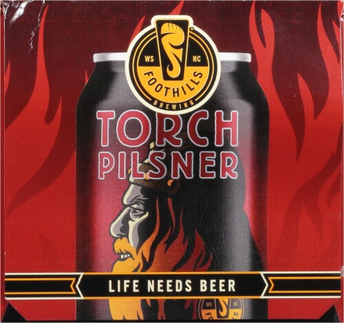 Foothills Brewing Torch Pilsner Perspective: right