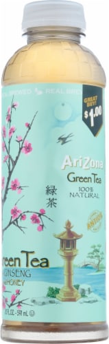 AriZona Green Tea with Ginseng and Honey Perspective: right