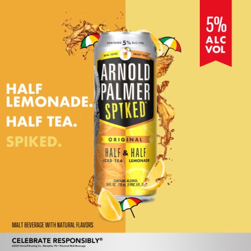 Arnold Palmer Spiked Original Half & Half Iced Tea Lemonade Perspective: right