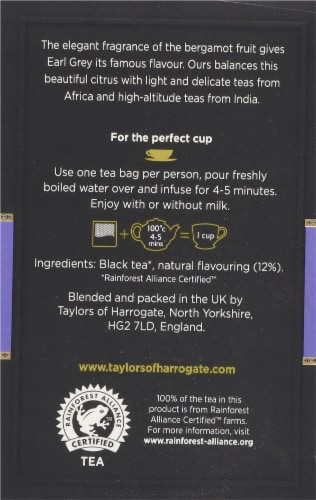 Taylors Of Harrogate Earl Grey Tea Perspective: right