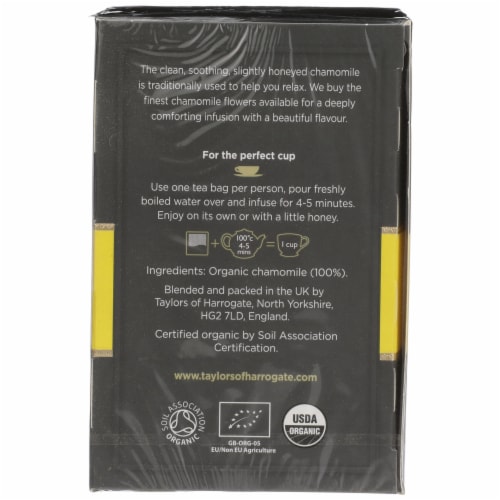 Taylors of Harrogate Organic Chamomile Tea Bags Perspective: right