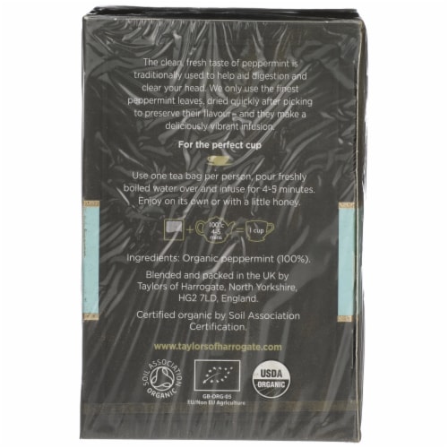 Taylors of Harrogate Organic Peppermint Tea Bags Perspective: right
