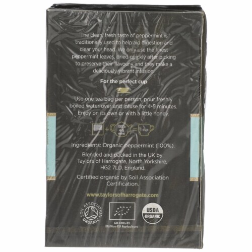 Taylors of Harrogate Organic Peppermint Tea Bags Perspective: right