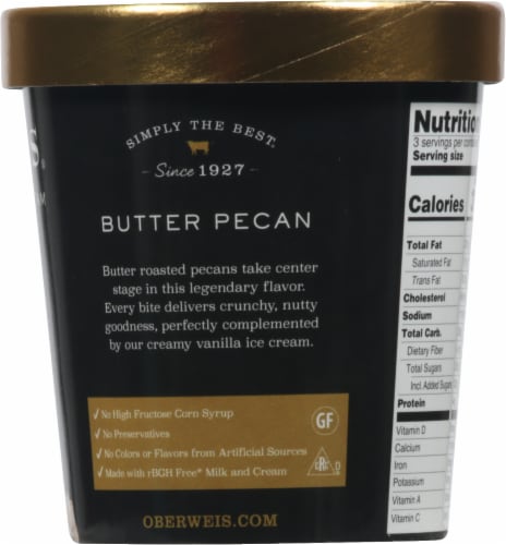 Oberweis® Butter Pecan Ice Cream Perspective: right