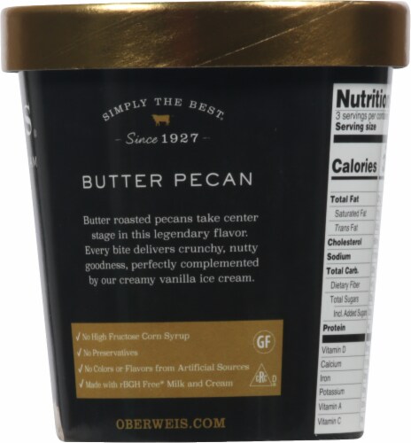 Oberweis® Butter Pecan Ice Cream Perspective: right