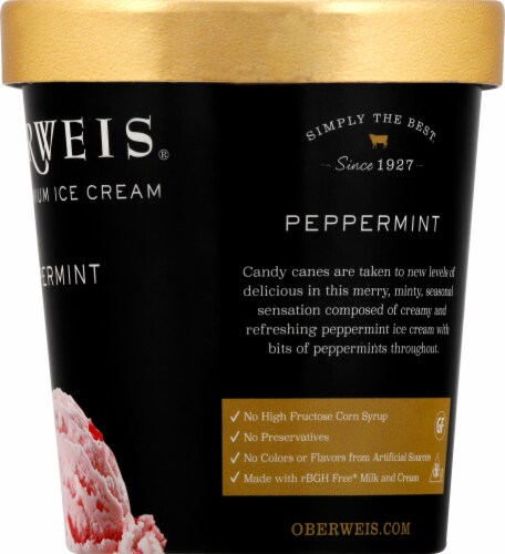 Oberweis® Peppermint Ice Cream Perspective: right