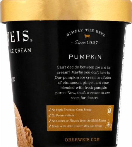 Oberweis Pumpkin Ice Cream Perspective: right