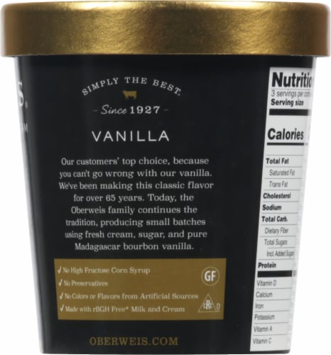 Oberweis® Vanilla Ice Cream Perspective: right