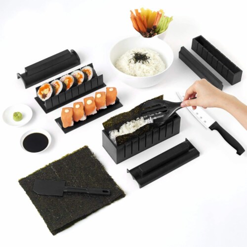 Sushi Maker Kit, AGPtek 11pcs DIY Sushi Making Kit Roll Sushi Maker Rice Roll Mold Including Perspective: right