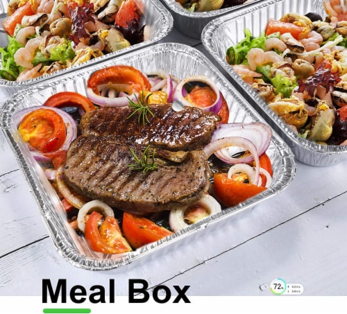 IMAGE 51 Packs Aluminum Loaf Pans Disposable Premium Heavy-Duty Tin Foil 4 Sizes Perspective: right