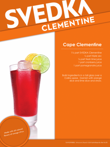 SVEDKA Clementine Orange Flavored Vodka Perspective: right