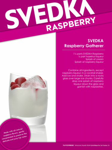 SVEDKA Raspberry Flavored Vodka Perspective: right