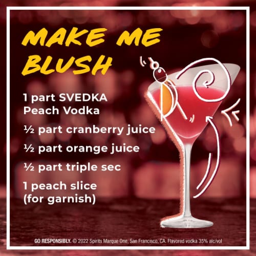 SVEDKA Peach Flavored Vodka Perspective: right