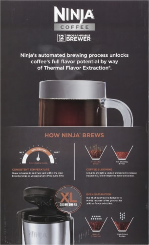 Ninja 12-Cups Automatic Drip Coffee Maker Silver Perspective: right