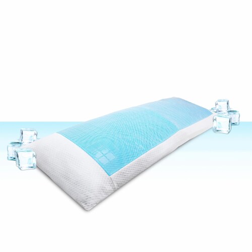 Dr. Pillow Super Sleeper Pro Dream Support Body Pillow With Cooling Gel Blue Standard King Soopers