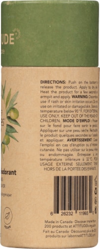 Attitude Super Leaves Olive Leaves Deodorant Perspective: right