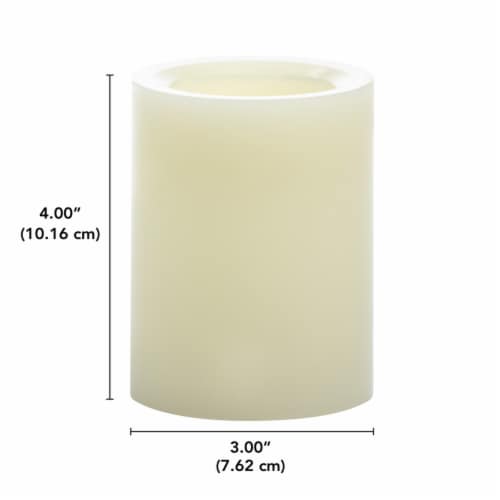 Inglow Flameless LED Unscented Pillar Candle - Cream Perspective: right