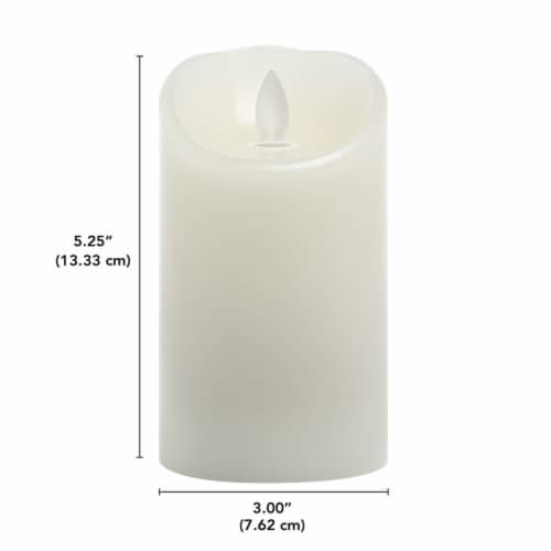 Mirage Flameless LED Wax Pillar Candle - Cream Perspective: right