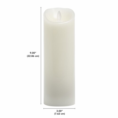 Mirage Flameless LED Wax Pillar Candle - Cream Perspective: right