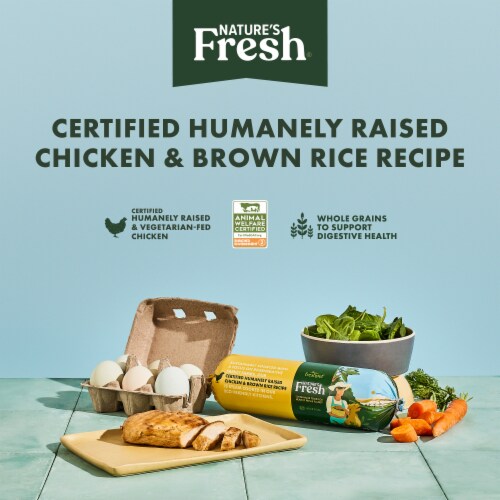 Freshpet Healthy & Natural Dog Food, Fresh Certified Humanely Raised Chicken & Brown Rice Roll Perspective: right