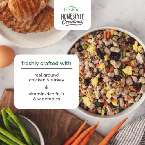 Freshpet Homestyle Creations Chicken & Turkey with Veggies Fresh Dog Food Perspective: right