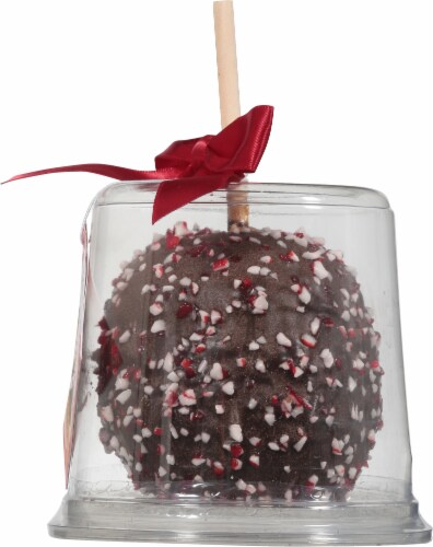 Moyers Farm Candy Cane Dark Chocolate Caramel Apple Perspective: right