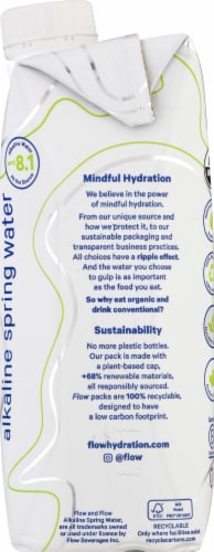 Flow™ Organic Cucumber + Mint Flavored Alkaline Spring Water Perspective: right