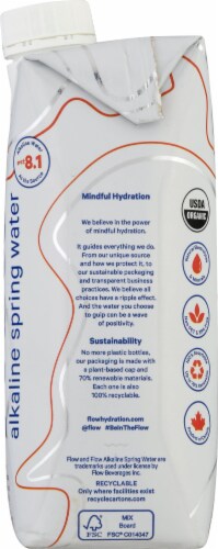 Flow Organic Watermelon + Lime Flavored Alkaline Spring Water Perspective: right