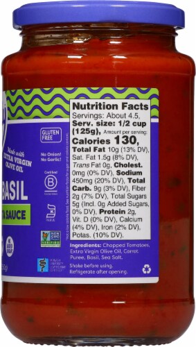 Fody Foods Tomato Basil Pasta Sauce Perspective: right