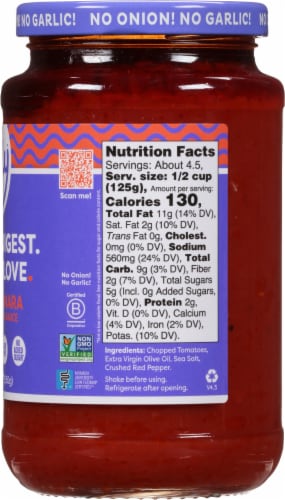 Fody Foods™ Gut-Friendly Arrabbiata Pasta Sauce Perspective: right
