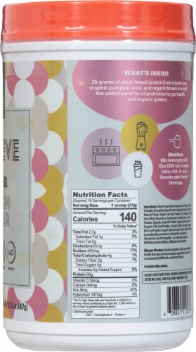 Natreve French Vanilla Wafer Sundae Vegan Plant-Based Protein Powder Perspective: right