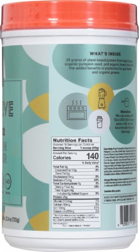 Natreve Fudge Brownie Vegan Protein Powder Perspective: right