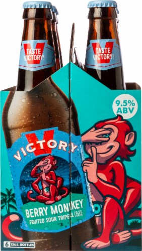 Victory Brewing Company Berry Monkey Fruited Sour Tripel Perspective: right