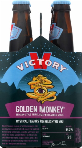 Victory® Brewing Company Golden Monkey® Ale Beer Perspective: right