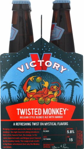 Victory® Twisted Monkey Belgian-Style Blonde Ale with Mango Perspective: right