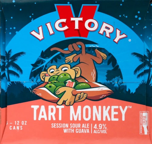 Victory Brewing Co. Tart Monkey Sour Session Ale with Guava Perspective: right