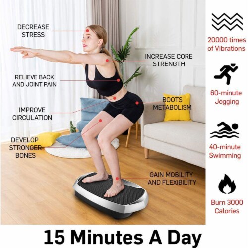 EILISON Bolt Vibration Plate Home Exercise Machine 350 Pound Capacity Silver 1 Piece Harris Teeter