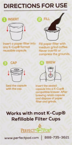 Perfect Pod® Cafe Filters™ Reusable Single Serve Coffee Filters - White Perspective: right