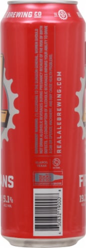 Real Ale Firemans #4 Blonde Ale Craft Beer single can Perspective: right