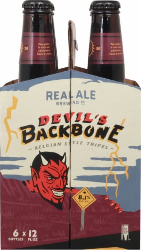 Real Ale Devil's Backbone Belgian Tripel Craft Beer 6 bottles / 12 fl oz Perspective: right
