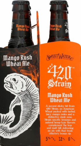 Sweet Water Brewing Company 420 Strain Mango Kush Wheat Ale Perspective: right