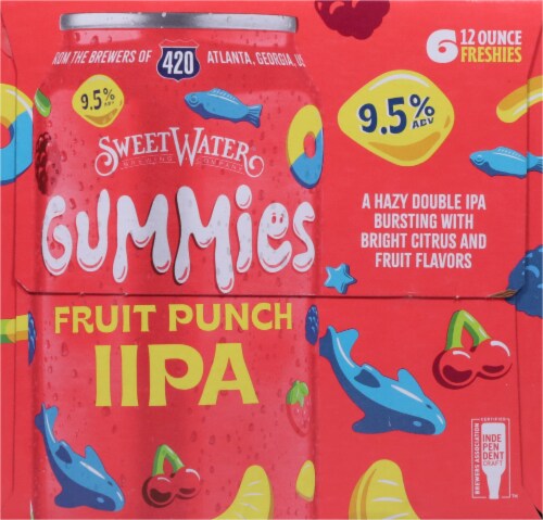 SweetWater Brewing Company Gummies Tropical 6 Pack 12oz Cans Perspective: right
