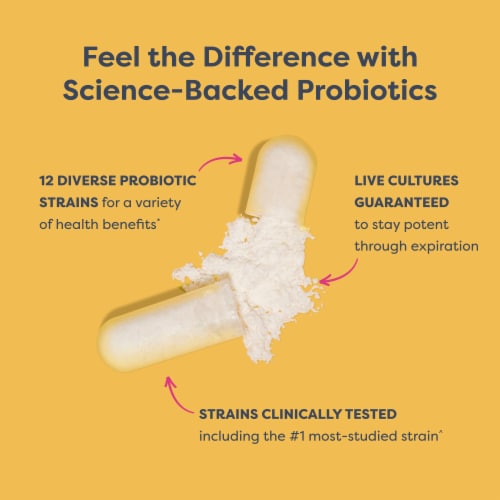 Renew Life Extra Care Probiotic Capsules Perspective: right