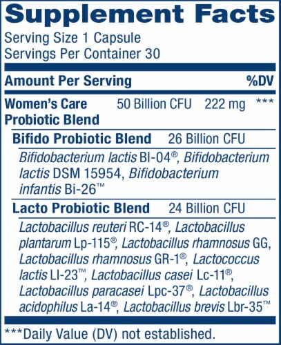 Renew Life Women's Care Vaginal Women's Probiotic Capsules Perspective: right