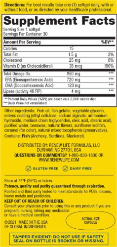 Norwegian Gold Super Critical Omega Fish Oils Perspective: right