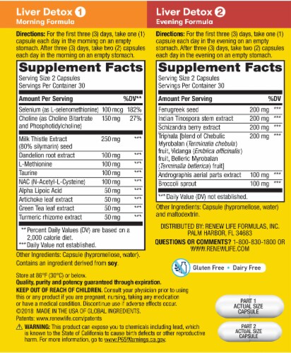 Renew Life Liver DetoxDay Cleansing ProgramPart Capsules Perspective: right