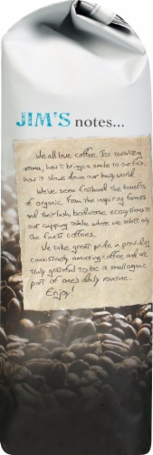 Jim's Organic Happy House Blend Whole Bean Coffee Perspective: right