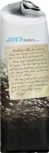 Jim's Organic Coffee Together Decaf Whole Bean Coffee Perspective: right