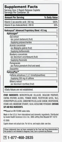 Hydroxycut Pro Clinical Rapid-Release Dietary Supplement Caplets Perspective: right