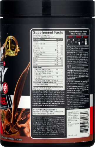 Six Star Triple Chocolate Whey Protein Powder Chocolate Perspective: right